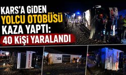 Kars'a Giden Yolcu Otobüsü Kaza Yaptı: 40 Kişi Yaralandı