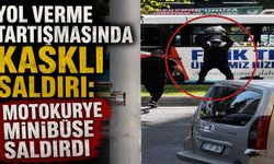 Yol Verme Tartışmasında Kasklı Saldırı: Motokurye Minibüse Saldırdı