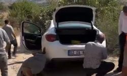 Sincik’te şarampole giren otomobil kurtarıldı