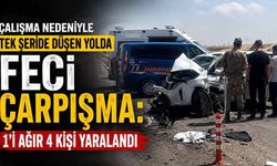 Çalışma Nedeniyle Tek Şeride Düşen Yolda Feci Çarpışma: 1’i Ağır 4 Kişi Yaralandı