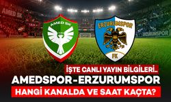 Amedspor-Erzurumspor maçı hangi kanalda, saat kaçta? İşte canlı yayın bilgileri