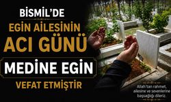 Bismil’de Egin ailesinin acı günü: Medine Egin vefat etmiştir