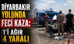 Diyarbakır yolunda feci kaza: 1’i ağır, 4 yaralı