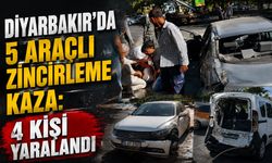 Diyarbakır'da 5 Araçlı Zincirleme Kaza: 4 Kişi Yaralandı