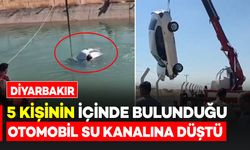 Diyarbakır’da 5 Kişinin Bulunduğu Otomobil Su Kanalına Düştü