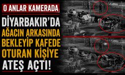 Diyarbakır'da ağacın arkasında bekleyip kafede oturan kişiye ateş açtı: O anlar kamerada