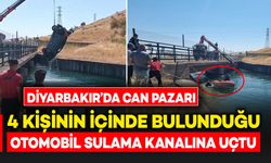 Diyarbakır’da can pazarı: 4 kişini bulunduğu otomobil sulama kanalına uçtu