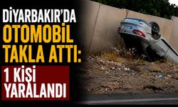 Diyarbakır’da otomobil takla attı: 1 kişi yaralandı