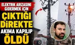 Elektrik arızasını gidermek için çıktığı direkte akıma kapılıp öldü