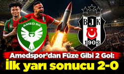 Amedspor'dan Beşiktaş'a Füze Gibi Goller: İlk Yarı Sonucu 2-0