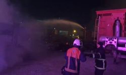 Park halindeki kamyon alevlere teslim oldu