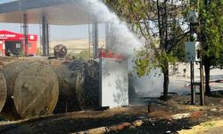 Petrol istasyonunda korkutan yangın