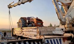 Fıstık yüklü traktör şarampole devrildi: Sürücü ağır yaralandı