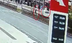 Yaya geçidinde tehlikeli anlar kamerada