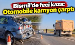Bismil’de feci kaza: Otomobile kamyon çarptı