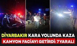 Diyarbakır kara yolunda damperi açık kamyon faciayı getirdi: 7 kişi yaralandı