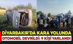 Diyarbakır kara yolunda otomobil devrildi: 4’ü çocuk 9 kişi yaralandı
