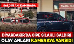 Diyarbakır’da 2 kişinin yaralandığı cipe silahlı saldırı anı kamerada