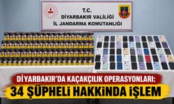 Diyarbakır’da kaçakçılık operasyonları: 34 şüpheli hakkında işlem