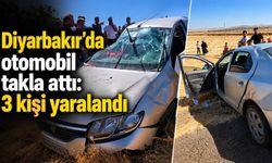 Diyarbakır’da otomobil takla attı: 3 kişi yaralandı