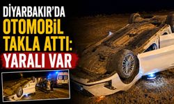 Diyarbakır’da otomobil takla attı: Yaralı var