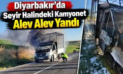 Diyarbakır'da Seyir Halindeki Kamyonet Alev Alev Yandı