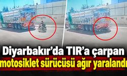 Diyarbakır’da  TIR’a çarpan motosiklet sürücüsü ağır yaralandı