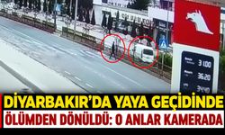 Diyarbakır’da yaya geçidinde ölümden dönüldü: O anlar kamerada