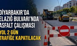 Diyarbakır’da Elazığ Bulvarı’nda asfalt çalışması: Yol 2 gün trafiğe kapatılacak