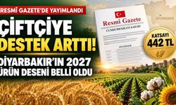 Resmî Gazete’de yayımlandı: Diyarbakır’ın 2027 tarım destek haritası belli oldu