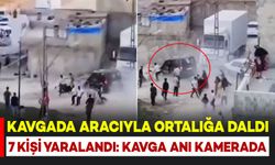 Kavgada aracıyla kalabalığın arasına daldı: 7 yaralı, o anlar kamerada