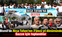 Bismil’de Aksa Tufanı’nın 3’üncü yıl dönümünde Gazze için toplandılar