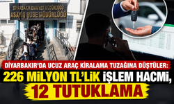 Diyarbakır'da Ucuz Araç Kiralama Tuzağına Düştüler: 226 Milyon TL'lik İşlem Hacmi, 12 Tutuklama