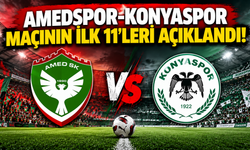 Amedspor-Konyaspor Maçının İlk 11'leri Açıklandı!