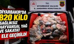 Diyarbakır’da 820 kilo sağlıksız hayvansal yağ ve sakatat ele geçirildi