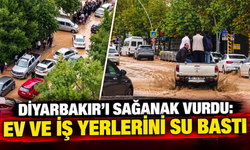 Diyarbakır’ı sağanak vurdu: Ev ve iş yerlerini su bastı