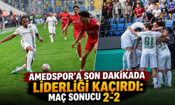 Amedspor'a Son Dakikada Liderliği Kaçırdı: Maç Sonucu 2-2