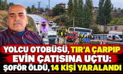 Yolcu Otobüsü, TIR'a Çarpıp Evin Çatısına Uçtu: Şoför Öldü, 14 Kişi Yaralandı