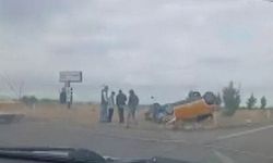 Bağlar’da feci kaza: Taksi takla attı, 1 kişi yaralandı