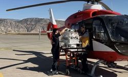 Minik hasta helikopter ambulansla Elazığ’a sevk edildi