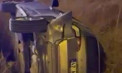 Zincirleme kaza: Cip sulama kanalına devrildi