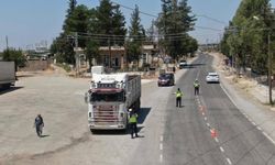 Kilis'te Jandarma Ekiplerinden Dron Destekli Trafik Denetimi