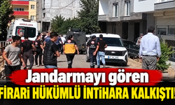 Jandarmayı gören firari hükümlü intihara kalkıştı