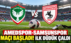 Amedspor-Samsunspor Maçı Başladı! İlk Düdük Çaldı