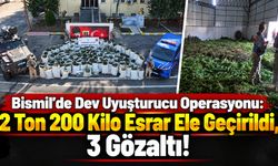 Bismil’de Dev Uyuşturucu Operasyonu: 2 Ton 200 Kilo Esrar Ele Geçirildi, 3 Gözaltı!