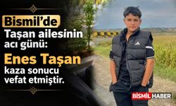 Bismil’de Taşan ailesinin acı günü: Enes Taşan kaza sonucu vefat etmiştir