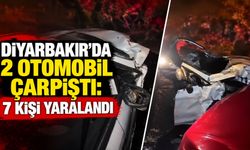 Diyarbakır’da 2 otomobil çarpıştı: 7 kişi yaralandı