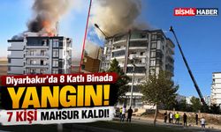 Diyarbakır'da 8 Katlı Binada Yangın: 7 Kişi Mahsur Kaldı!