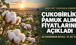 ÇUKOBİRLİK 2026-2027 Pamuk Alım Fiyatlarını Açıkladı