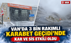 3 bin rakımlı Karabet Geçidi’nde kar ve sis etkili oldu